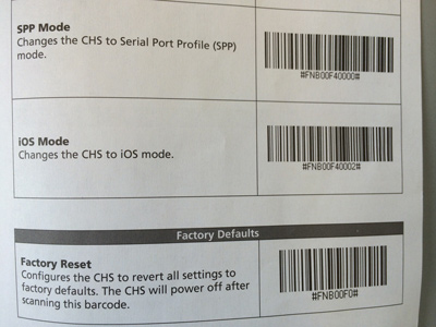 Setting up Socket Mobile Barcode Scanner to iOS mode (iPad) 