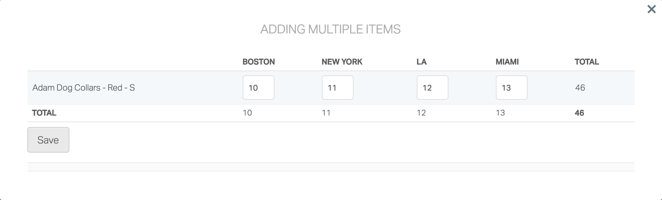 Automatically reorder inventory with reorder points and target quantities