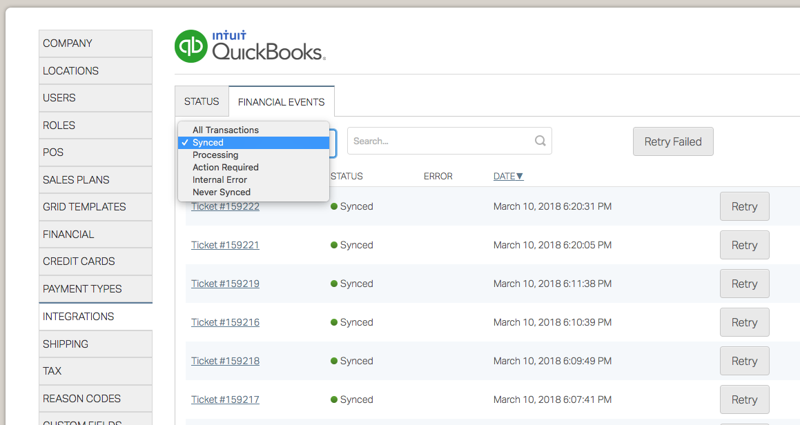 Knowledge: Journal Entries Created in QBO via Heartland Retail 